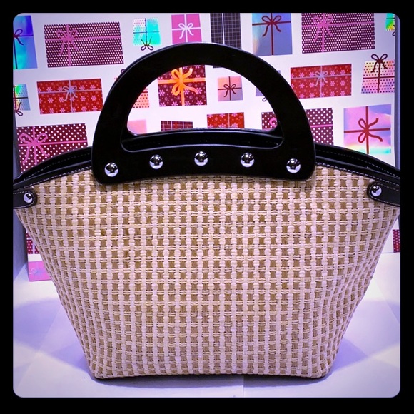 NWOT MAXX Straw  Satchel/ Handbag - Picture 4 of 8